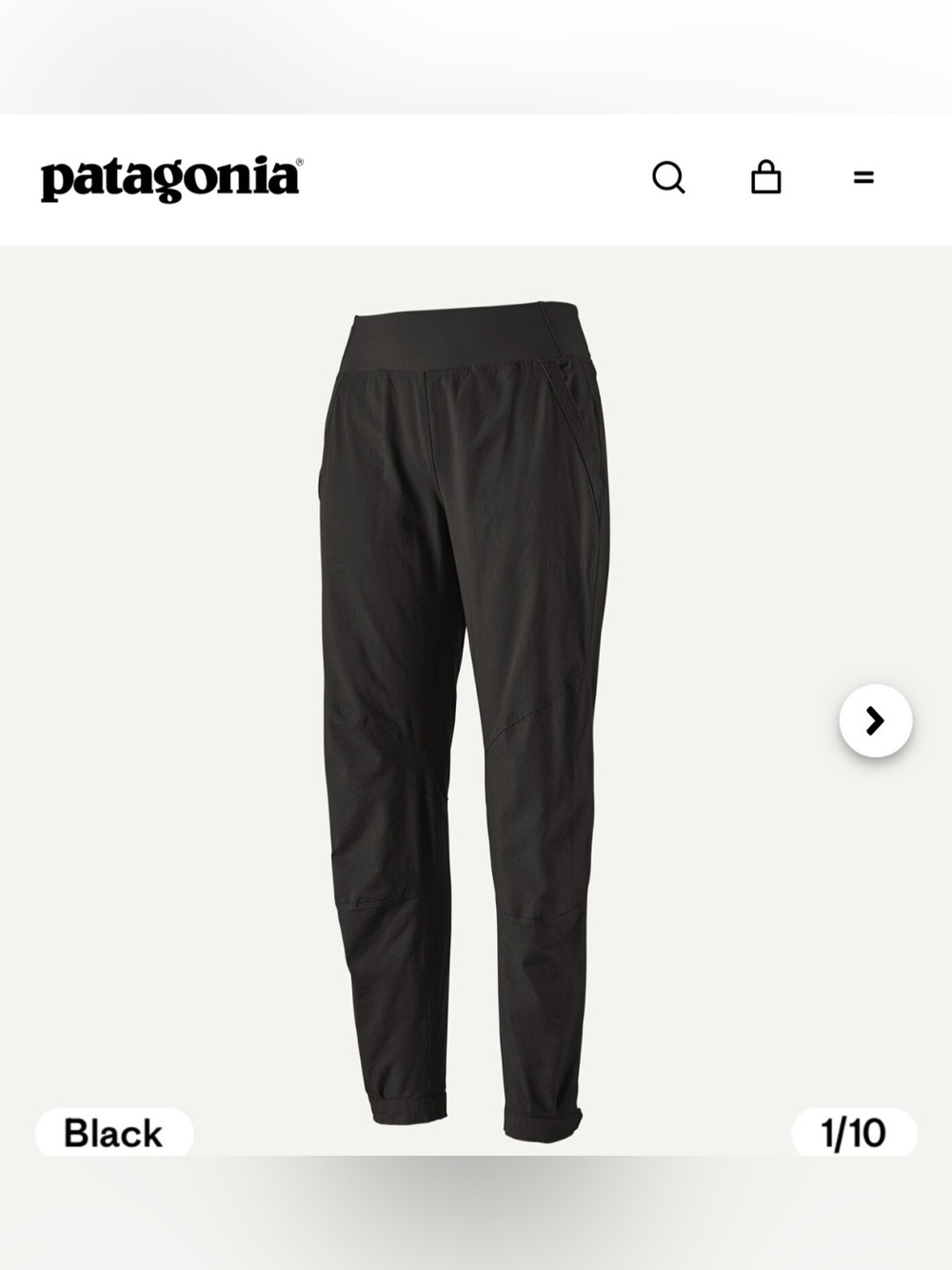 Patagonia Women's Caliza Rock Pants Sz Small black